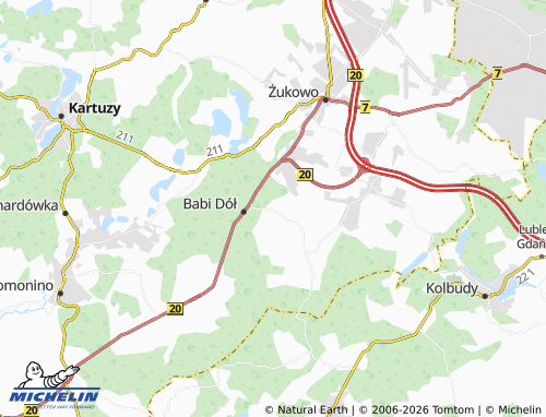 MICHELIN Piaski map - ViaMichelin
