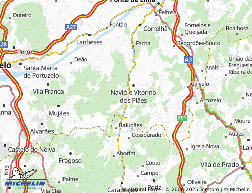 Mapa MICHELIN Vilarelhos - ViaMichelin