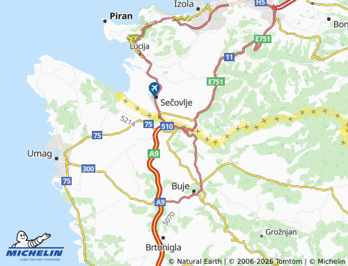 MICHELIN-Landkarte Plovanija - ViaMichelin