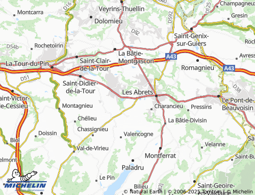 Kaart MICHELIN Le Gaz - ViaMichelin