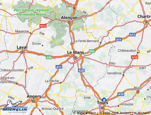Mapa MICHELIN Sarthe - ViaMichelin