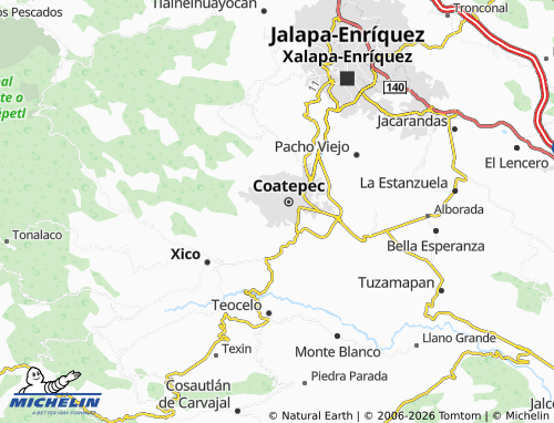 Mappa MICHELIN Ríos de Coatepec - ViaMichelin