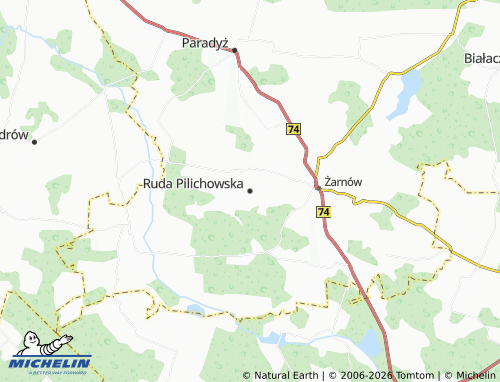 MICHELIN Ruda Pilichowska map - ViaMichelin