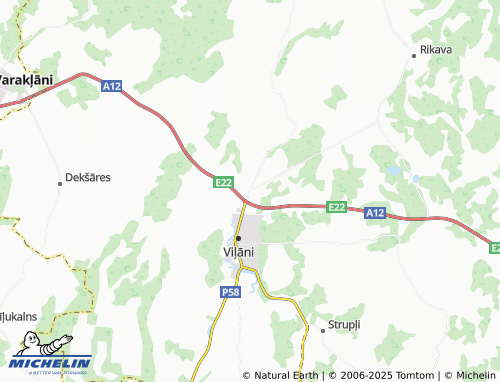 MICHELIN Jaunviļāni map - ViaMichelin