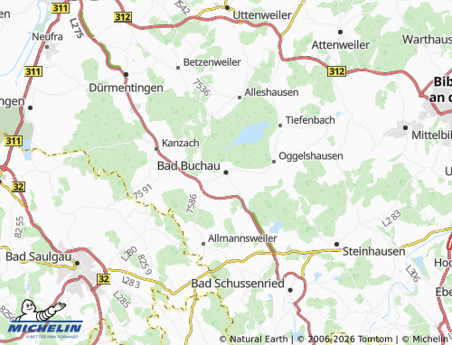 Mapa MICHELIN Bad Buchau - ViaMichelin