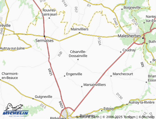 MICHELIN-Landkarte Césarville-Dossainville - ViaMichelin