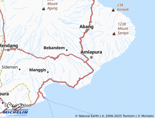 MICHELIN Bungaya Kangin map - ViaMichelin