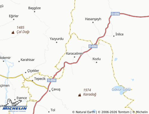 MICHELIN Karacaören map - ViaMichelin