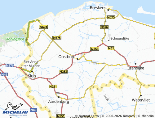 MICHELIN Oostburg map - ViaMichelin