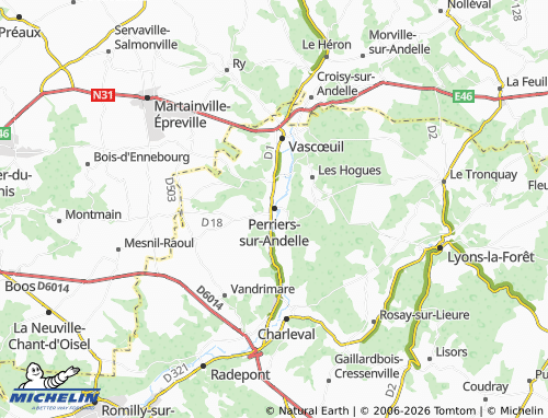 MICHELIN Perriers-sur-Andelle map - ViaMichelin