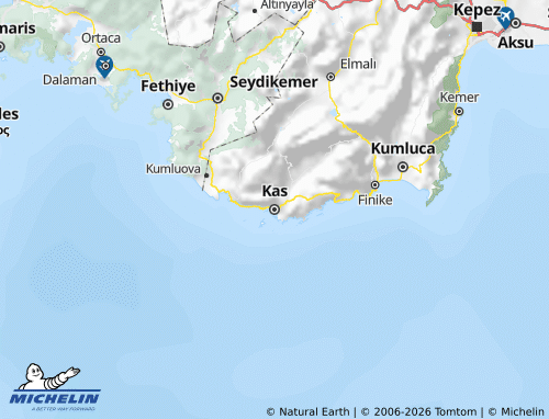 Mapa MICHELIN Kaş - ViaMichelin