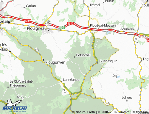 Mappa MICHELIN Botsorhel - ViaMichelin