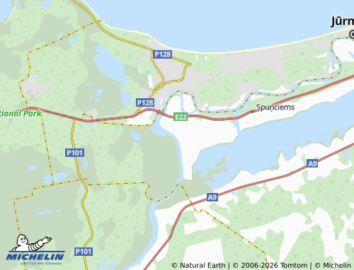 Mapa MICHELIN Gātciems - ViaMichelin