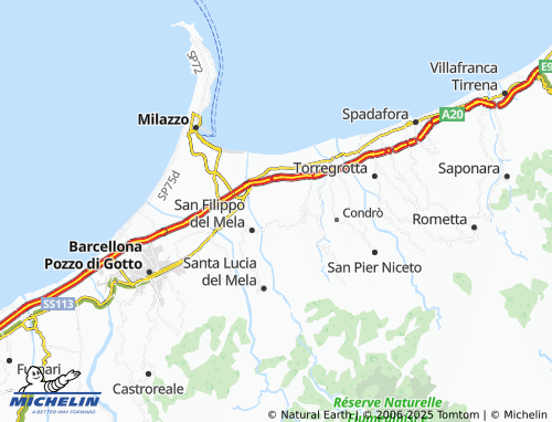 MICHELIN Cattafi map - ViaMichelin