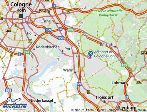 MICHELIN Urbach map - ViaMichelin