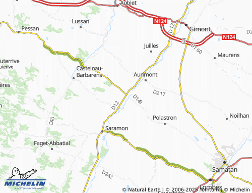 MICHELIN Tirent-Pontéjac map - ViaMichelin