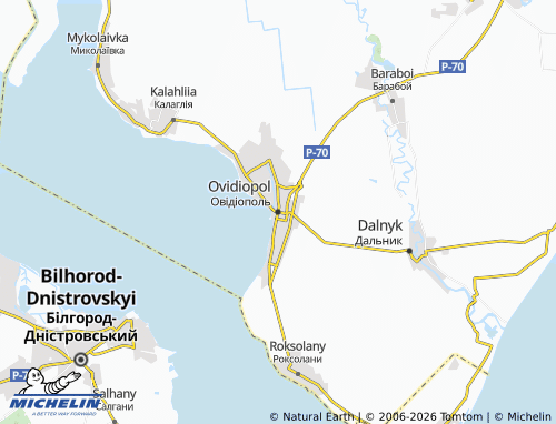 Mapa MICHELIN Ovidiopol - ViaMichelin