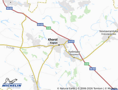 MICHELIN Khorol map - ViaMichelin