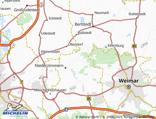 Mapa MICHELIN Ottstedt am Berge - ViaMichelin