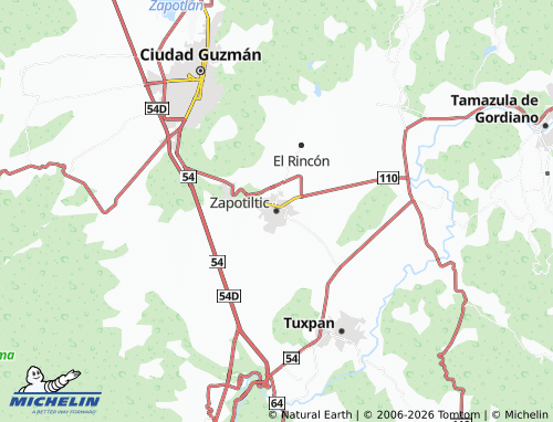 MICHELIN Zapotiltic map - ViaMichelin