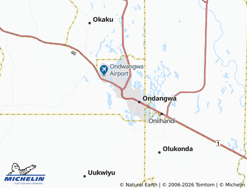 Mappa MICHELIN Ondangwa Extension 4 - ViaMichelin