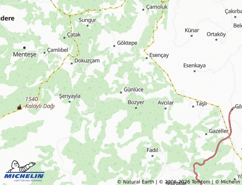 MICHELIN Günlüce map - ViaMichelin