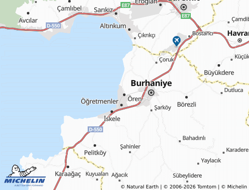 MICHELIN Ören map - ViaMichelin