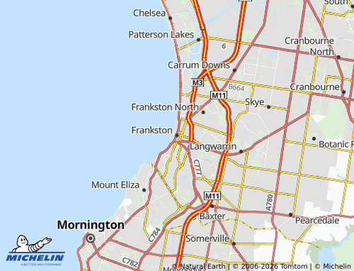 Kaart MICHELIN Frankston - ViaMichelin