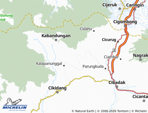 MICHELIN Gunung Endut map - ViaMichelin