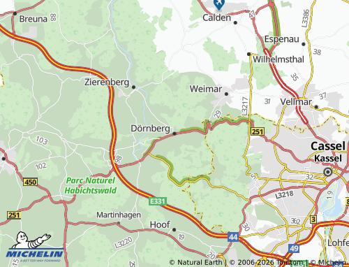 MICHELIN Dörnberg map - ViaMichelin