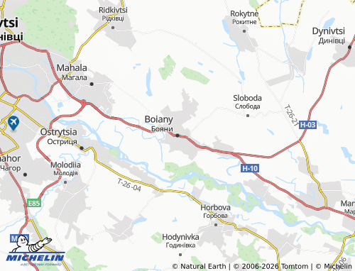 Mappa MICHELIN Boiany - ViaMichelin