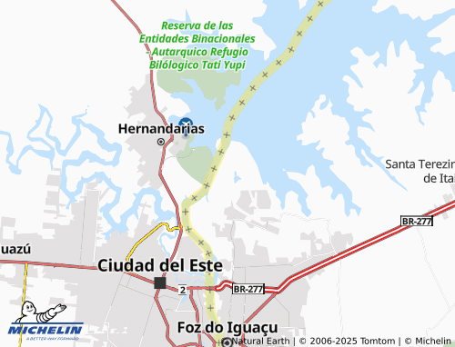 MICHELIN Itaipu Binacional map - ViaMichelin