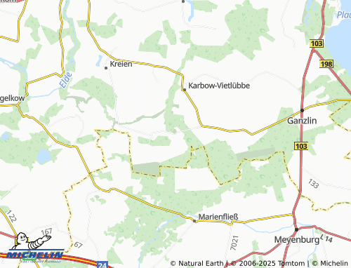 Mapa MICHELIN Quaßlin - ViaMichelin