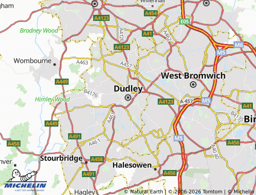 MICHELIN Dudley map - ViaMichelin