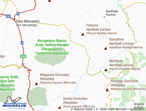 MICHELIN Achladia map - ViaMichelin