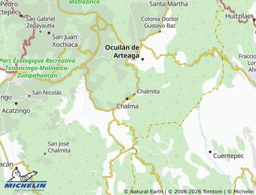Mapa MICHELIN Chalma, Malinalco - ViaMichelin
