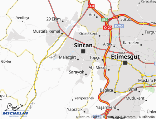 MICHELIN Malazgirt map - ViaMichelin