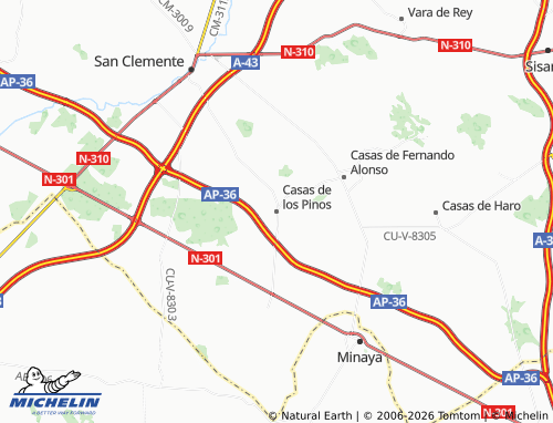 Mapa MICHELIN Casas de los Pinos - ViaMichelin
