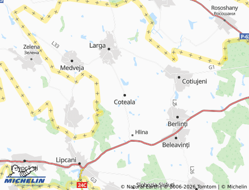 MICHELIN-Landkarte Coteala - ViaMichelin