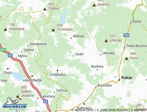 Mappa MICHELIN Ozdín - ViaMichelin