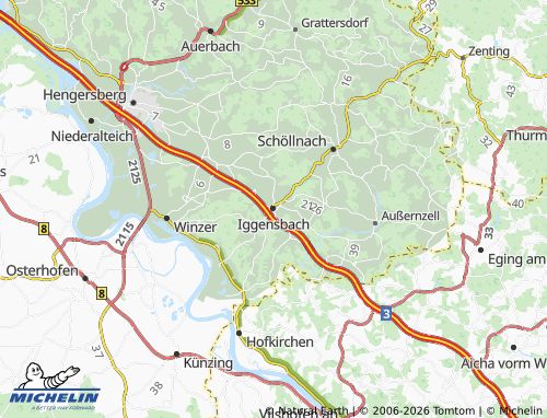 MICHELIN Iggensbach map - ViaMichelin