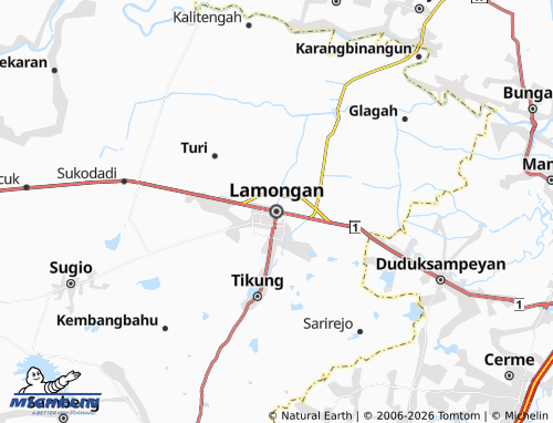 MICHELIN Lamongan map - ViaMichelin