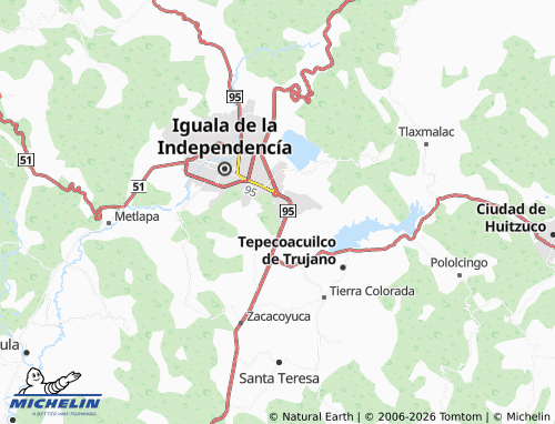 MICHELIN Morelos map - ViaMichelin