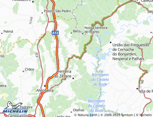 MICHELIN Besteiras map - ViaMichelin