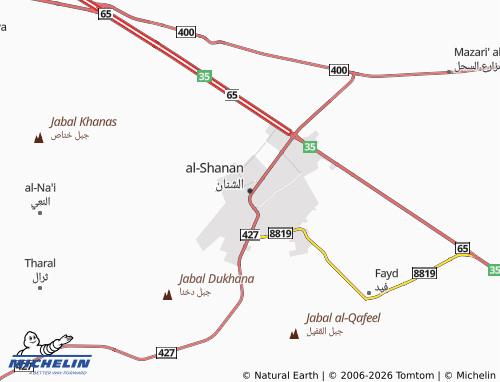 MICHELIN-Landkarte al-Shanan - ViaMichelin