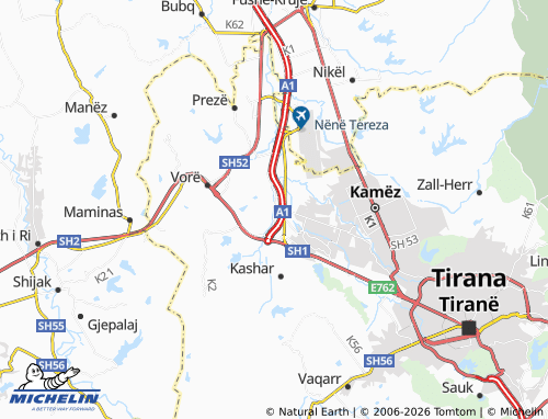 Mappa MICHELIN Bërxullë - ViaMichelin