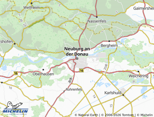 MICHELIN Neuburg an der Donau map - ViaMichelin