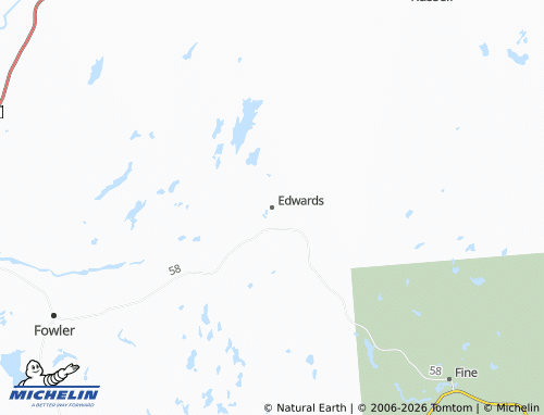 Mapa MICHELIN Edwards - ViaMichelin