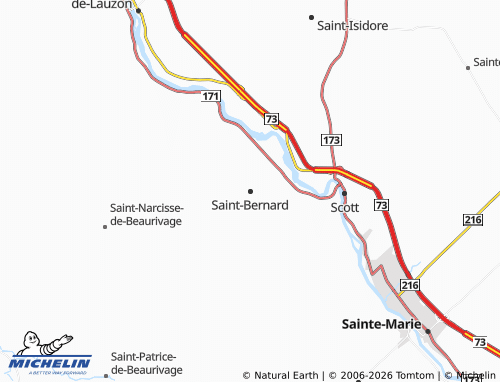 MICHELIN Saint-Bernard map - ViaMichelin