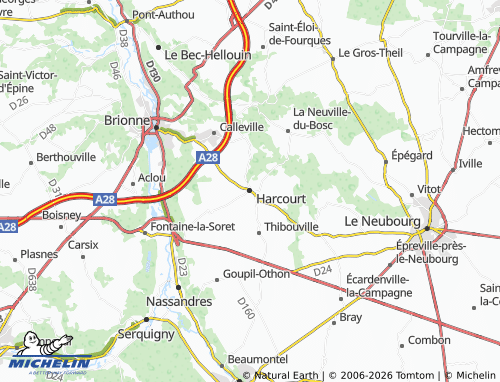 Mappa MICHELIN Harcourt - ViaMichelin